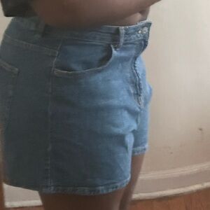 Light blue mom shorts